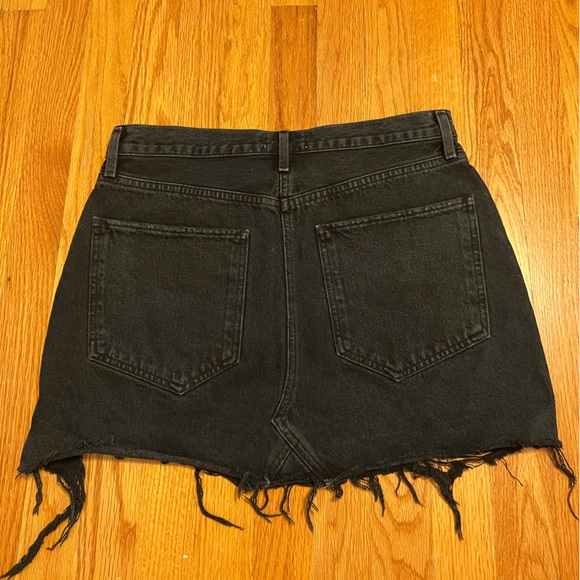 AGOLDE Quinn High Rise Denim Skirt - Black - Size 29 - Picture 2 of 4